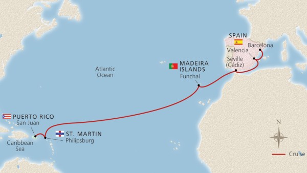 West Indies to Spain