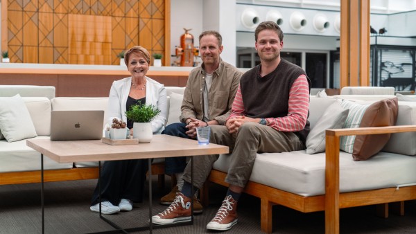 Anne Diamond interviews British garden designers Freddie Strickland and Ben Gifford