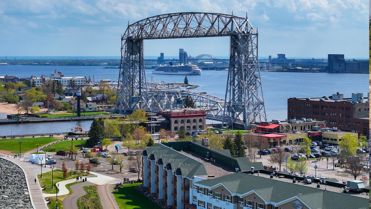Trace the shores of Lake Superior in Duluth)