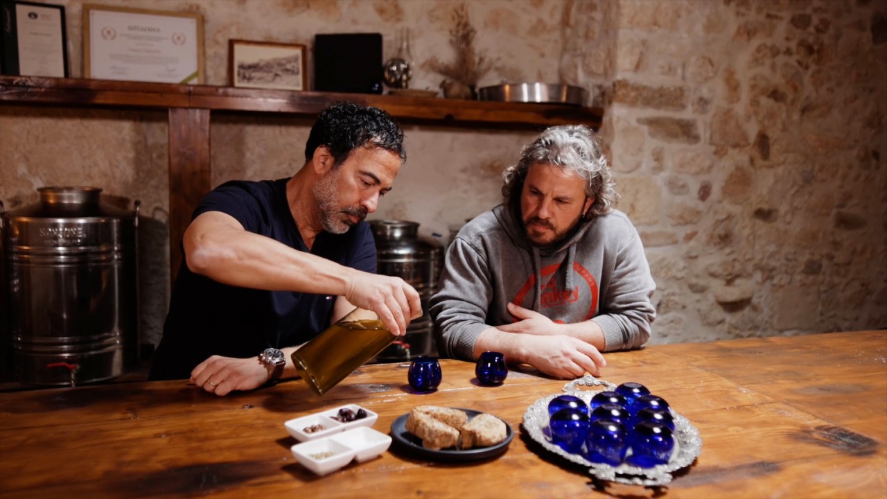 Delve into the art of olive oil production with Vangelis Zervogiannis)